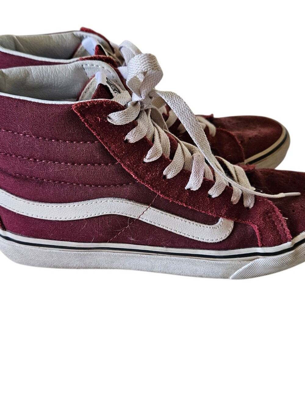 Vans Burgundy Sk8 Hightop Sneakers Women's Size 7.5